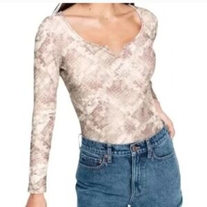 Victorias Secret Women's Snakeskin Print Bodysuit